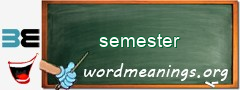 WordMeaning blackboard for semester